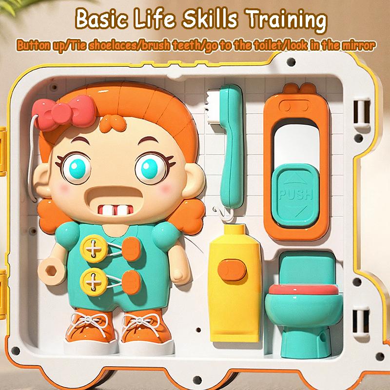Montessori Sensory Busy Board Baby Travel Toy Music Lights Switch Basic Life Skills Learn Multifunction Activites Toy Xmas Gift