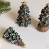 1PC Christmas resin mini Christmas tree decorations, desktop holiday decorations, used for holiday party supplies