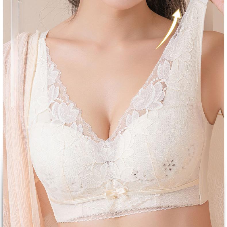 Sexy Lace Bra Women's Thin Anti Sagging Bra No Steel Ring Bra