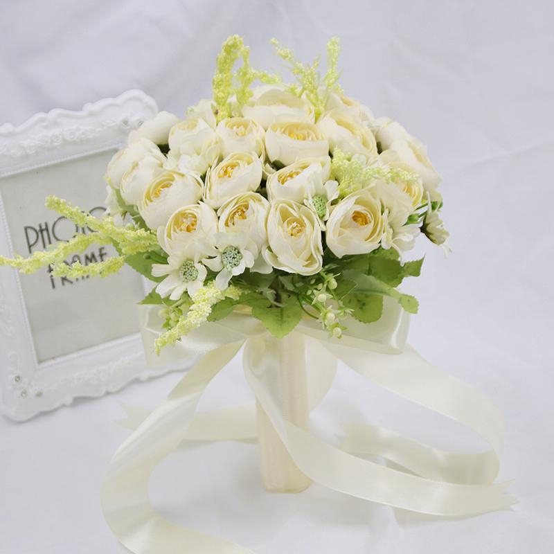 Korean Style Bridal Bouquet for Weddings - Artificial Flower Ball for Bridesmaids & Photo Props