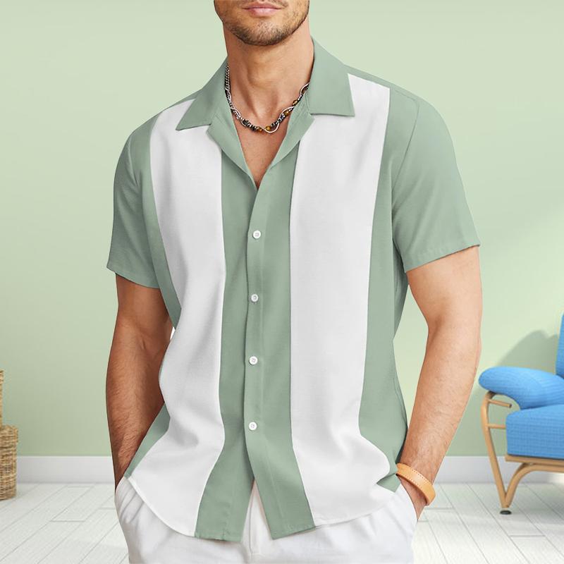 Men's Handsome Stripes 3D Print Shirt Button Up Shirt Casual Shirt Summer Shirt Short Sleeve Daily Vacation Clothing