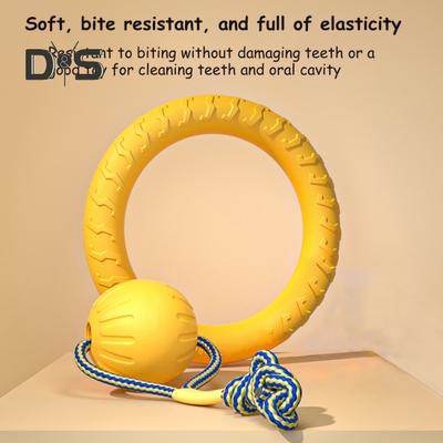 Discos voladores para perros, juguete antimordeduras, anillo de entrenamiento, pelota masticable para perros agresivos, juguete interactivo para atrapar y buscar para perros de 15 a 65 libras