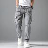 Elastic Pants Men's European Size American Casual Jogging Pants New Zipper Pocket Outdoor Quick-drying Overalls