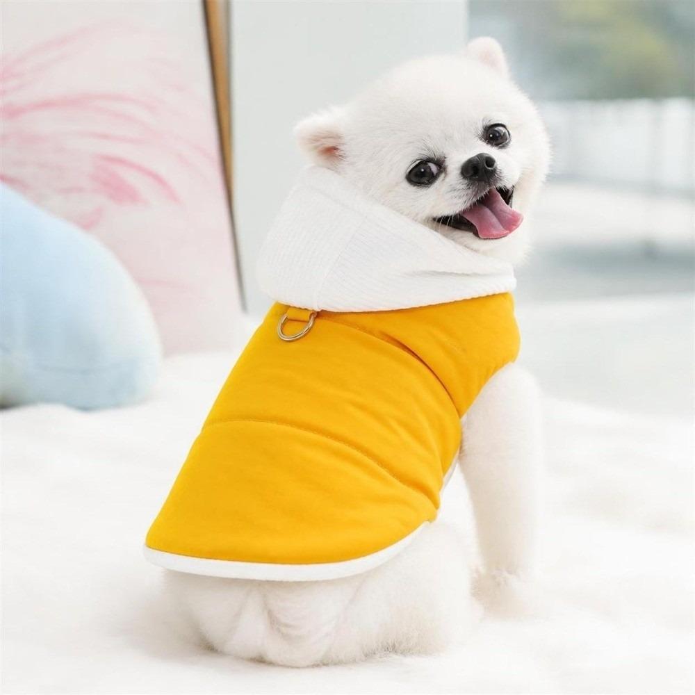 Plush Dog Hiking Jacket Winter Dog Vest Coat Cute Pet Clothes  for Small Medium Dog