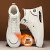 Autumn And Winter Leather Surface Velvet Thickened Warm Board Shoes Casual Leather Surface Lace-Free Outdoor Sports Cold-Proof Men'S Shoes