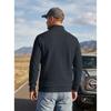 Men S Loose Fit Jacquard Stand Collar Sweatshirt With Zipper Pockets For Spring Autumn