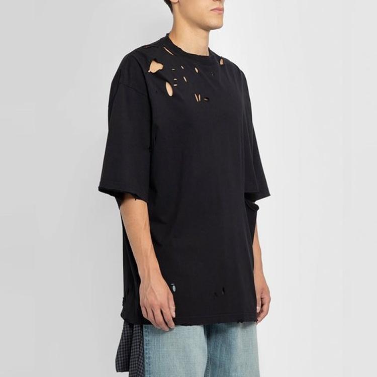 Balenciaga Destroyed T-Shirt 'Black' Unisex 661715TKV601000