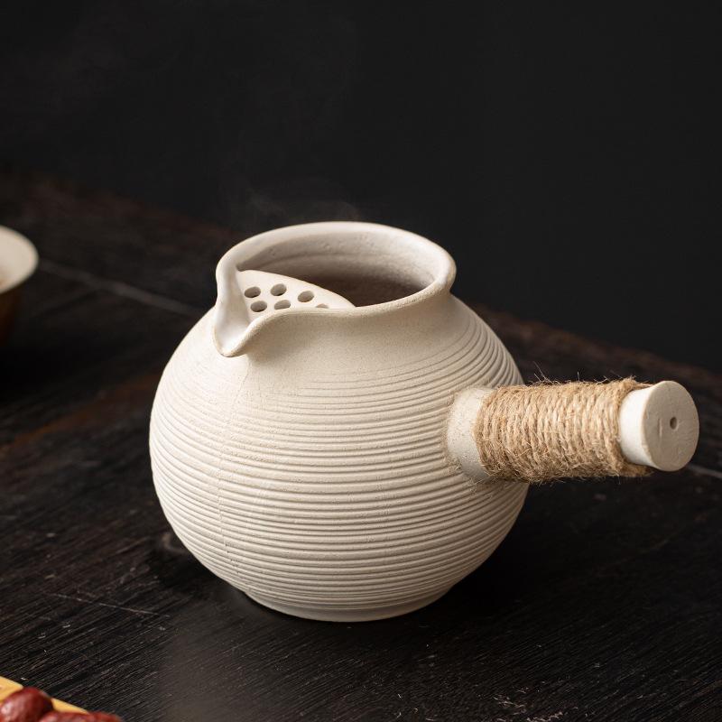 Stove-Side Tea Pot Set: Outdoor Tea Brewer, Baking Milk Tea Pot, Charcoal Grill Stove, Open Flame Clay Pot