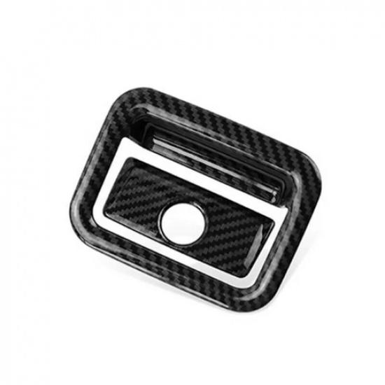 2x Carbon Fiber Copilot Storage Box Handle Cover Trim For Toyota Camry 2018-