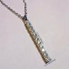 1pc Fashionable Single-line Pendant Necklace, Synthetic Zircon Inlaid Fashionable Atmospheric Necklace
