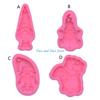 HX6F Shiny Glossy Santa Little Dwarf Silicone Epoxy Resin Mold DIY Keychain Pendant Jewelry for Christmas Day Gift