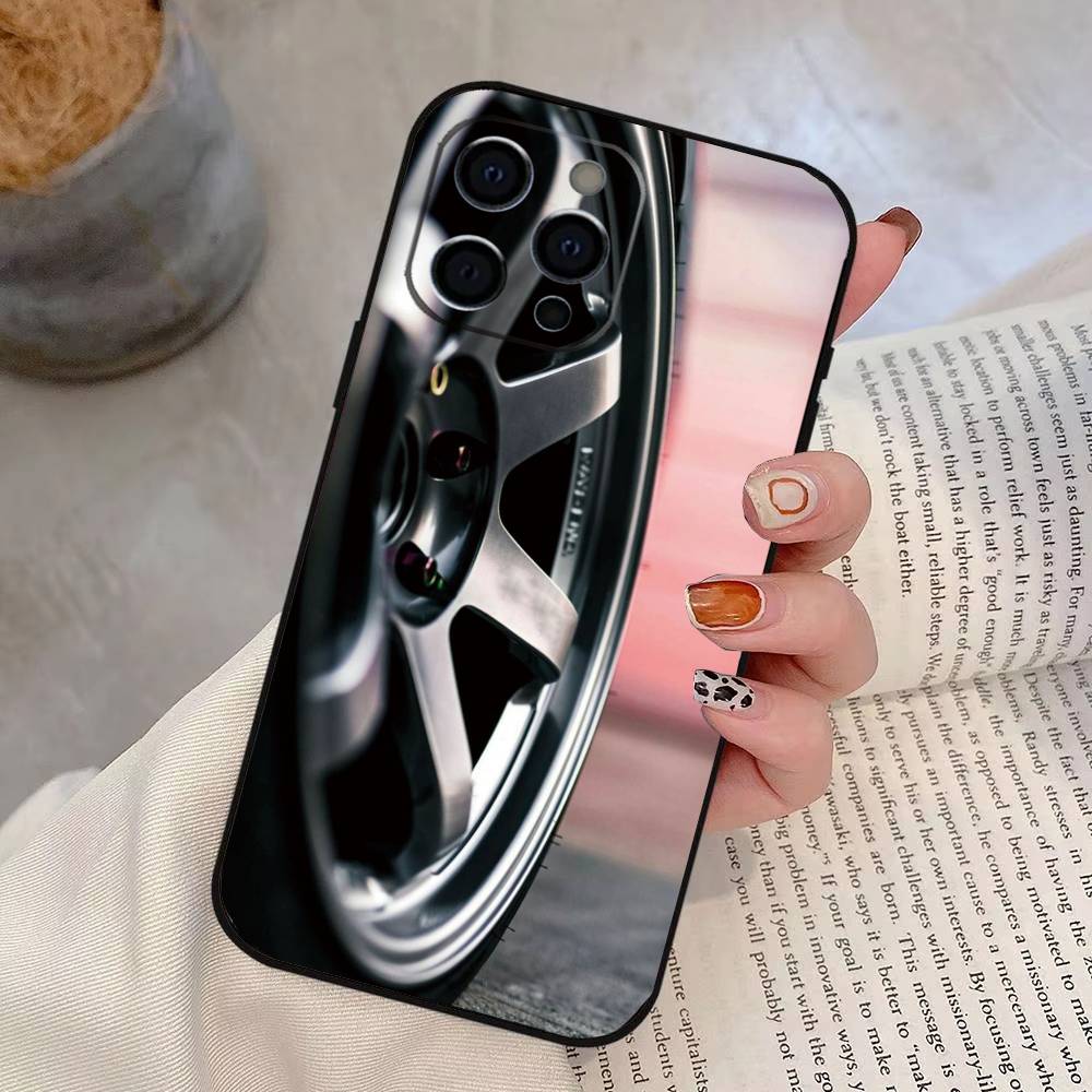 

Car Wheel Bone Phone Case Silicone Soft For IPhone 17 16 15 14 13 12 11 X XR Plus Pro Max Plus iPhone15