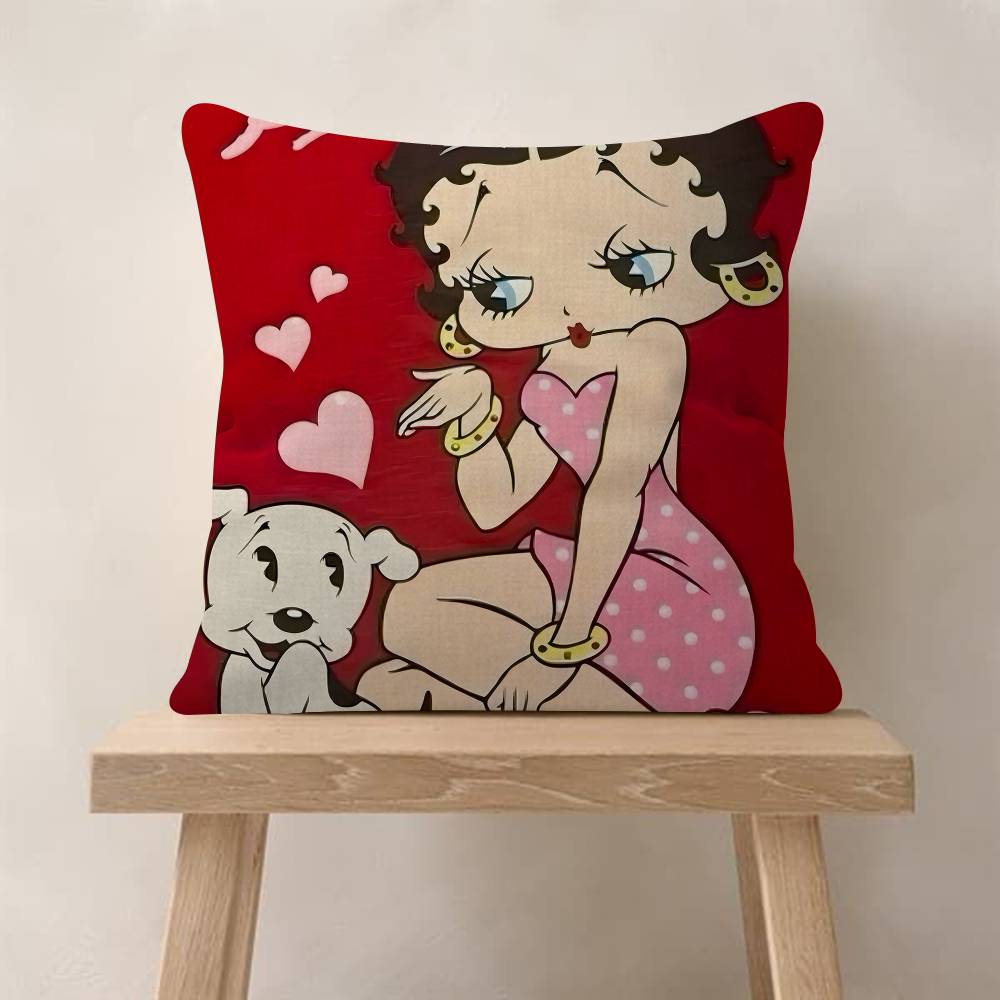 Pretty Cartoon BBetty Bboop Pillow Gift Home Office Decoration Bedroom Sofa Car Cushion Cover Case x