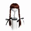 Adjustable Fit Pet Wig Braids with Bangs Reusable Cats Dogs Cosplay Pigtails Dressing Up Comfortable To Wear