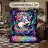 Coperta da divano a tema unicorno con nome personalizzato, coperta morbida e accogliente per casa, divano, letto