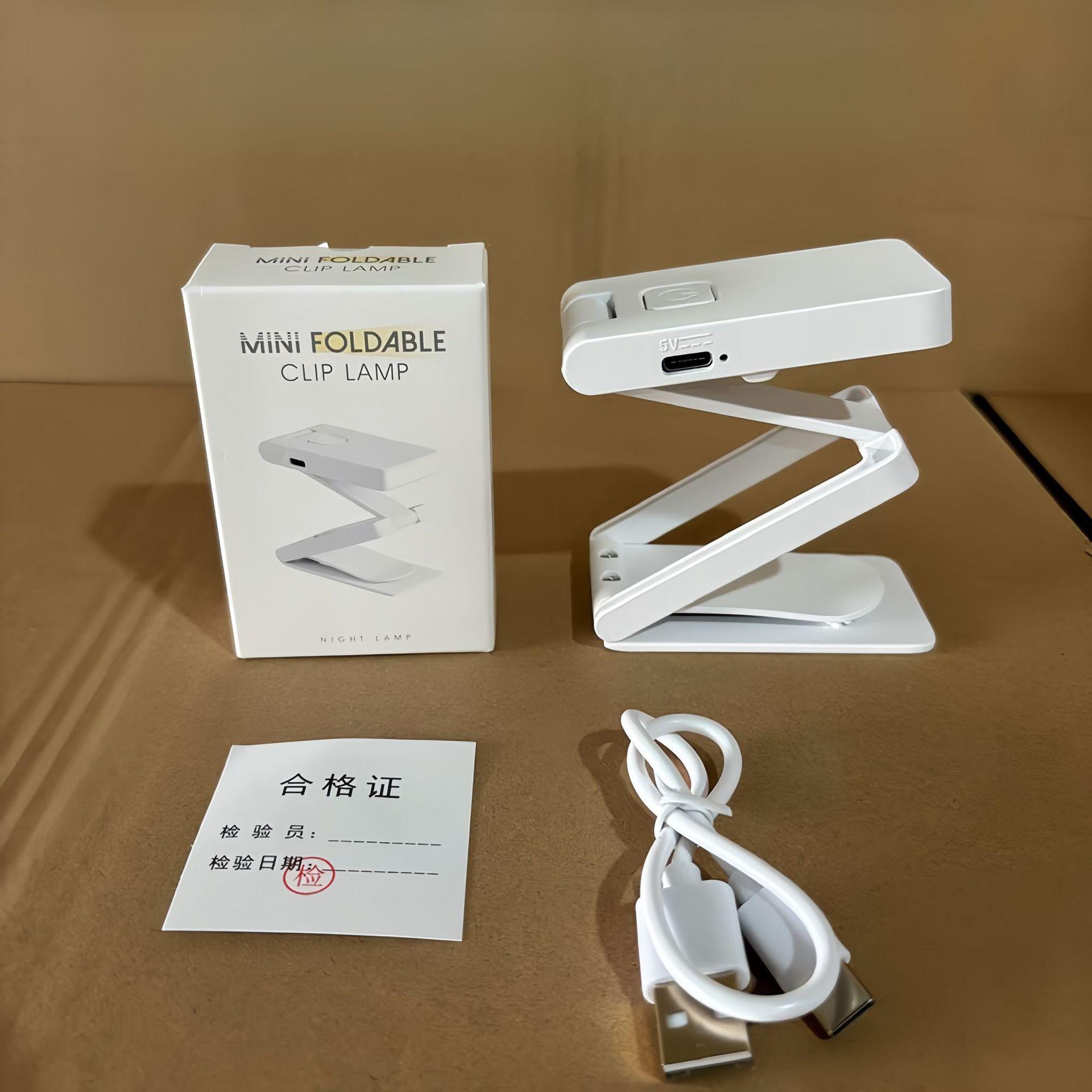 

Светильники для книг, складной мини-светильник с зажимом, портативный и перезаряжаемый, аварийное освещение на открытом воздухе, ночник-закладка для чтения, ночник