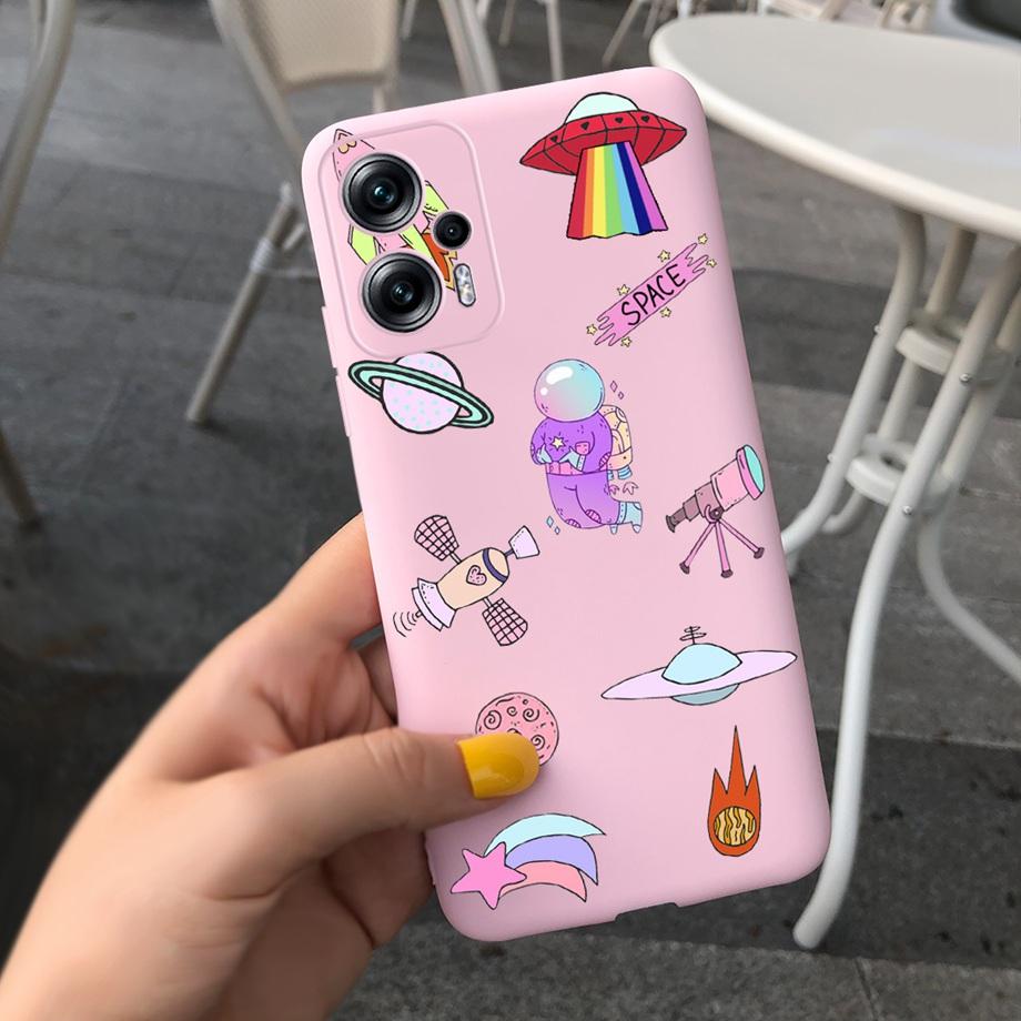 For Xiaomi Poco X4 GT Case Phone Cover Cute Astronaut Cactus Cartoon Pattern Cases For Xiomi Poco X4 POCOX4 GT 5G Soft TPU Funda