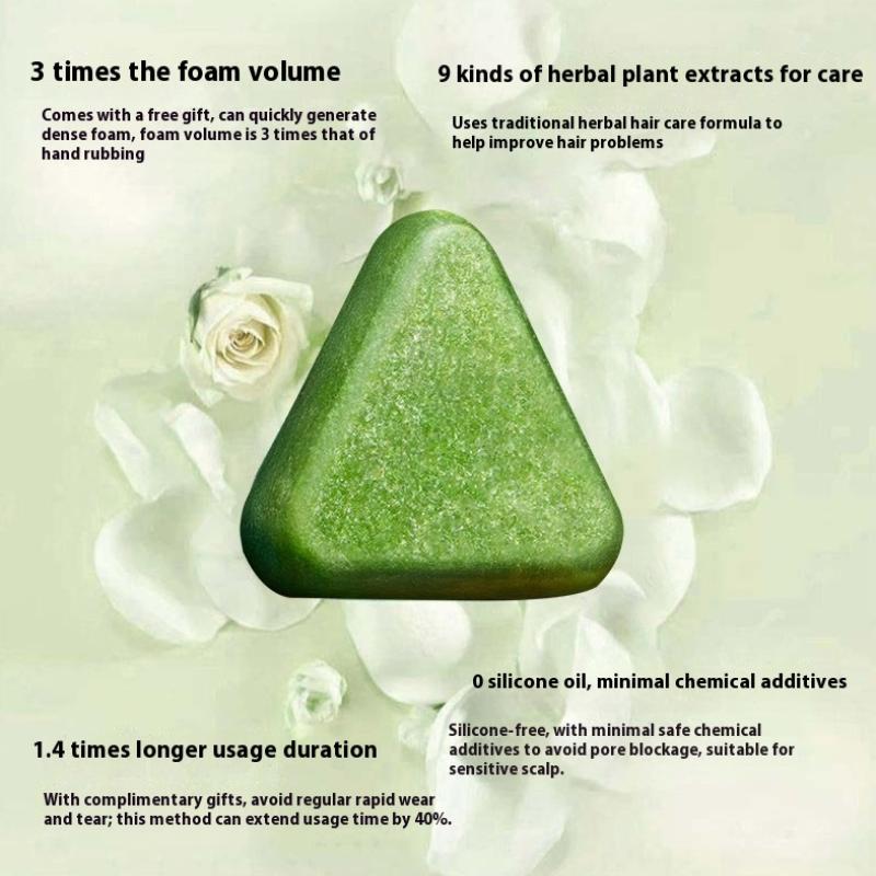 120G Usman Grass Shampoo Soap Refreshing And Flushing Healthy Polygonum Multiflorum Ancient Handmade Soap