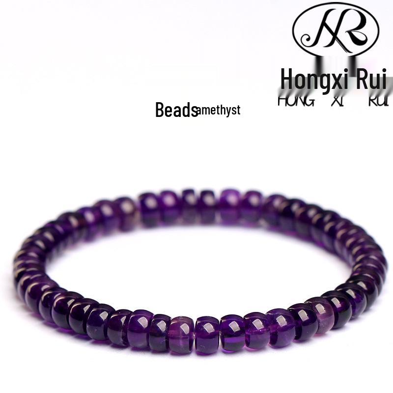 Uruguayan Amethyst Abacus Beaded Bracelet Approx. 6MM/strand