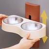 Dog Food Bowl Neck Protector Dog Bowls Adjustable Height Double Bowls for Dogs Feeding Detachable Cat Water Bowl Pet Feeder