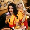 American drama same bankrupt sister cosplay clothing bar fast food maid work clothes performance clothing