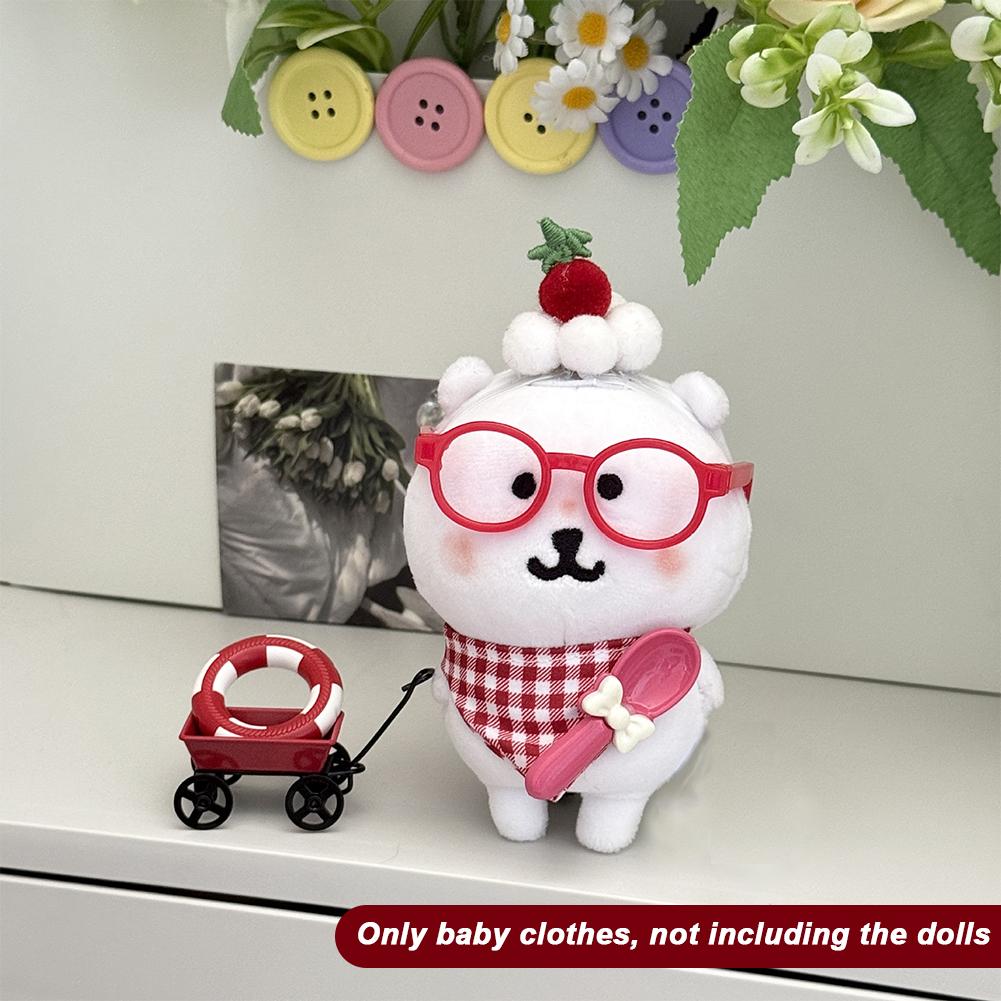 

Для 13см Куклы Медведя-шутника Модная одежда Слюнявчик Очки Одежда для куклы Подходящий по цвету Треугольный шарф Аксессуары для кукол Милое украшение Маленькая одежда 01