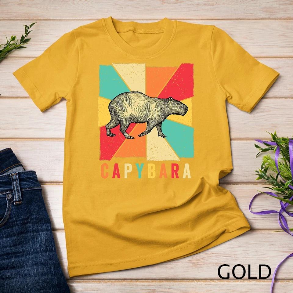 Retro Vintage Style Capybara Design - Capybara T-Shirt Unisex T-shirt 4 3XL