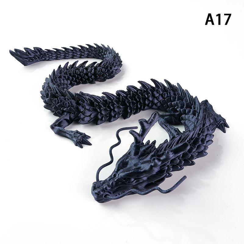 3D Printed Articulated Dragon Fish Tank Landscaping Chinese Long Flexible Ornament Toy Model Home Office Decoration Kids Gifts