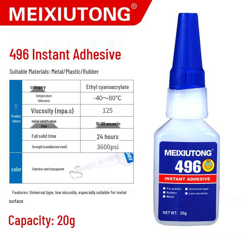 Adeziv Universal 401 cu Uscare Rapidă pentru Plastic, Cauciuc, PVC, Metal, Ceramică, ABS, Suprafațe Moi și Dure - Adeziv Instant 20g