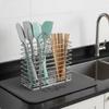 Stainless Steel Dish Rack Rustproof Stainless Steel Dish Drainer Kitchen Utensil Holder Easy to Clean Household Storage Non-Slip