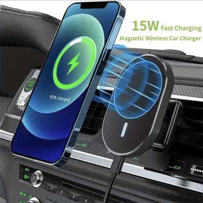 Magnetisk Trådlös Billaddare Luftventilsfäste för MacSafe iPhone 15 14 13 12 11 Pro Max Mini Magnetisk Telefonhållare Ställ