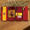 Spain Flag Phone Case For Samsung S25,S24,S21,S22,S23,S30,Ultra,S20,Plus,Fe,Soft Silicone Black Cover
