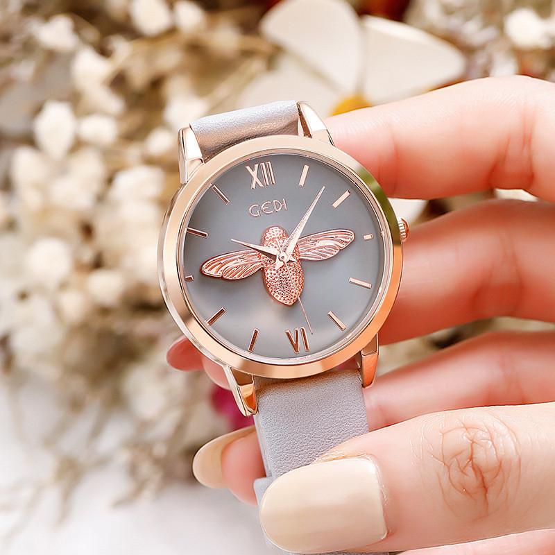 Gedi Rose Gold Ladies Watch With Quartz Movement And Water Resistance For Casual Wear