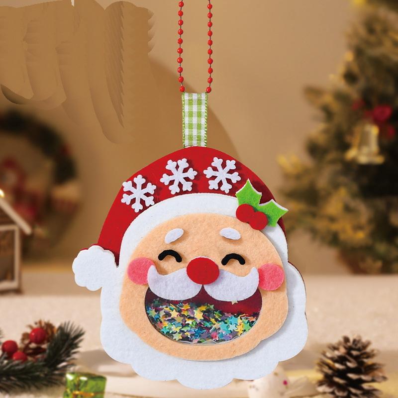 4Pcs Shaker Puzzle Toys Cartoon Non Woven Shake Pendant Diy Material Kits For Kids Easy To Paste Accessories Handmade Crafts