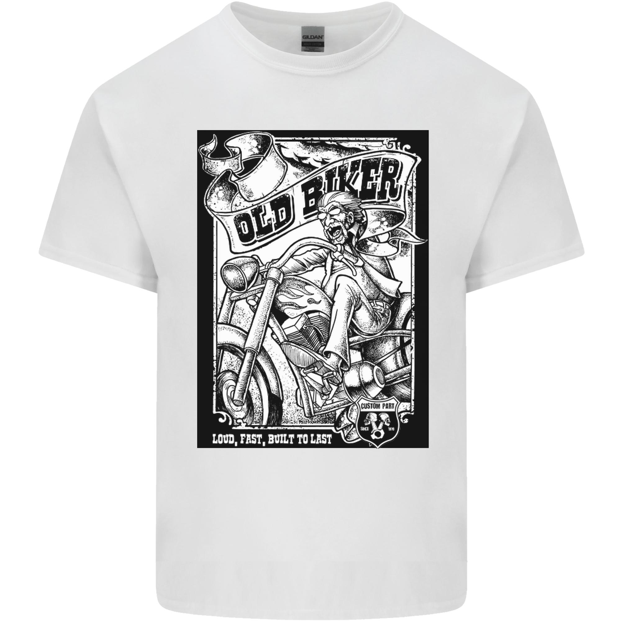 Old Biker Loud Fast Built to Last Motorbike Unisexs Light Cotton TShirt S