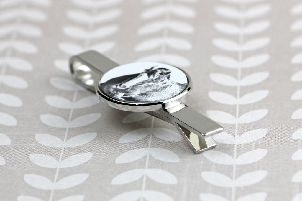 Clydesdale - tie clip with a horse, personalized tie clip, a unique gift for a man from the Art-Dog brand