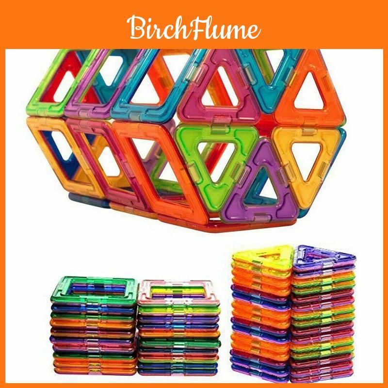 Magnetic Building Blocks Construction Set With Vibrant Multicolor Pieces For Creative Kids And Relaxing Adults