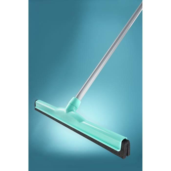 Leifheit Classic Floor 56421 Floor Squeegee, 45 Cm Floor Squeegee with Double Rubber Lip, Telescopic Handle 80 - 137 Cm