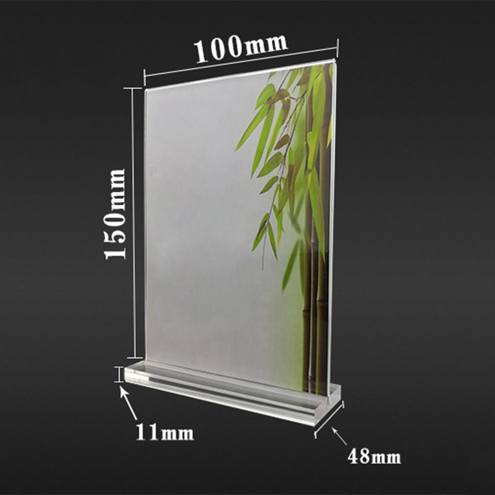 Acrylic Photo Frame Freestanding Picture Frame 10*15cm Table Display Card Stand Home Decor Art DIY Ornament Room Decoration
