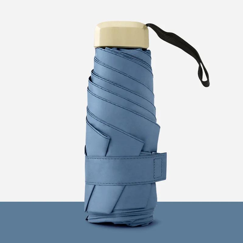 Mini Pocket Women's Umbrella Male Man Ultralight Rain Sun Girls Anti Portable Folding Parasol Beach