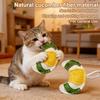 Brinquedo Natural para Morder Gato Brinquedo de Videira Prateada Erva-gateira Pão de Pizza Bucha Brinquedo para Dentição de Gatinhos para Gatos de Interior Alívio da Ansiedade Limpeza Segura dos Dentes