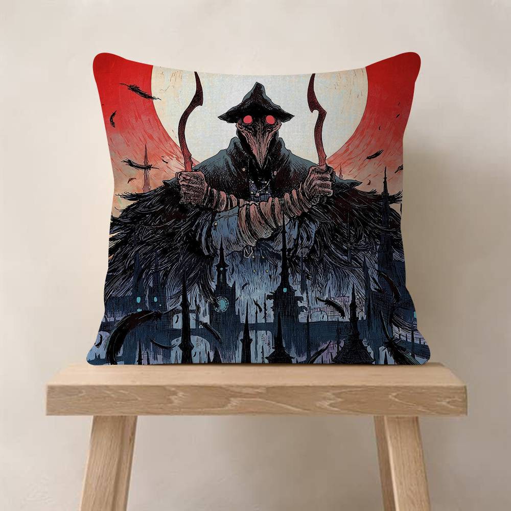 Fantasy Bloodborne Video Game Pillowcase Toon Gift Cushion Cover Bedroom Home Sofa Chair Seat Decor Pillow Case
