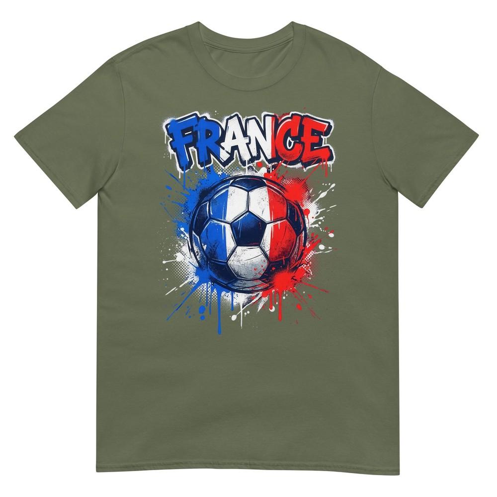 France Football Soccer Player Flag Graffiti Fathers Day Tshirt