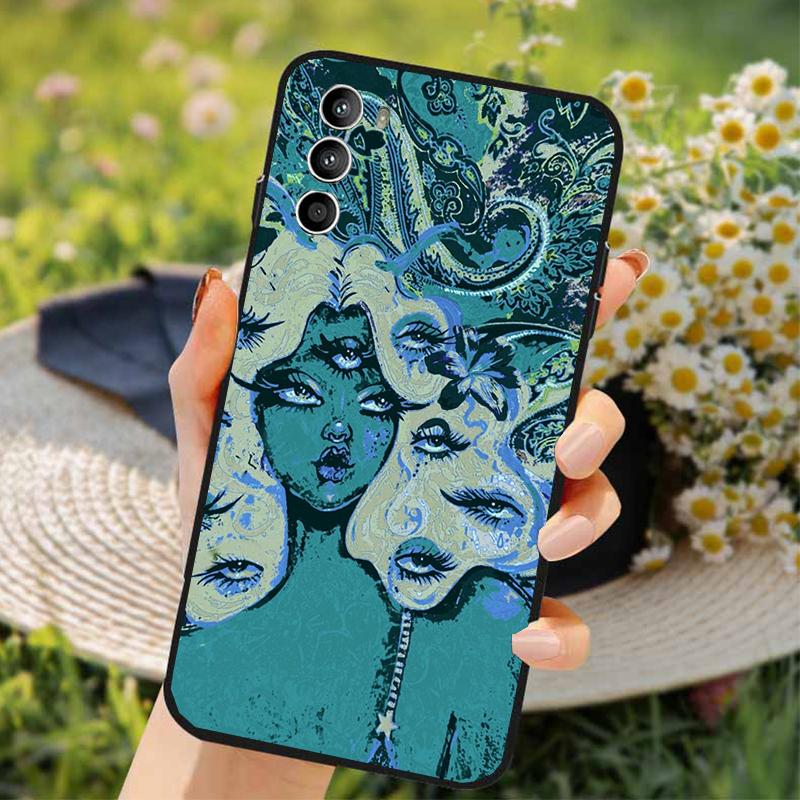 Phone Case For Xiaomi Poco C71 15T 14T Pro Redmi Note 15 14 14 13 Pro Redmi A5 15C 13C Trippy Blue Alien Eyes