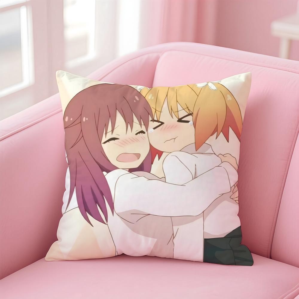 T-Trick Sakura Trick Pillow Yuri Anime Cushion Cover Linen Pillowcase Cover Soft Decor For Sofa Home Room