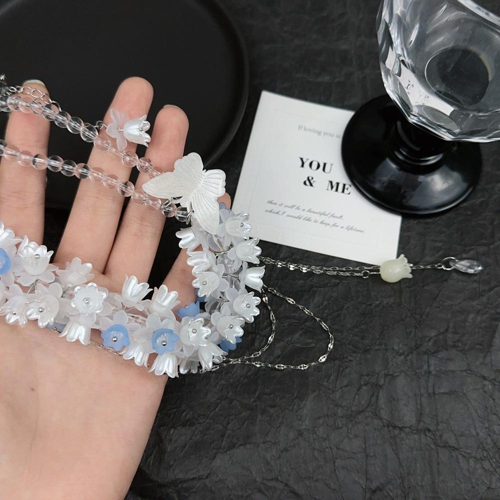 Blume Maiglöckchen Kette Choker Acryl Maiglöckchen Anhänger Halskette Mädchen