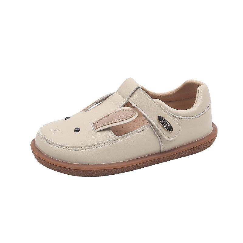 Cartoon Rabbit Baby Boys Children's Casual Shoes Spring Genuine Leather Girls flat shoes Non-slip Soft Sole Kids Leather Shoes