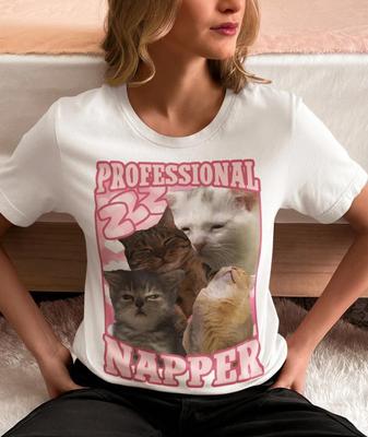 Professional Napper Funny Cat Meme T-shirt, Gift for Her, Goofy Ahh Tshirt