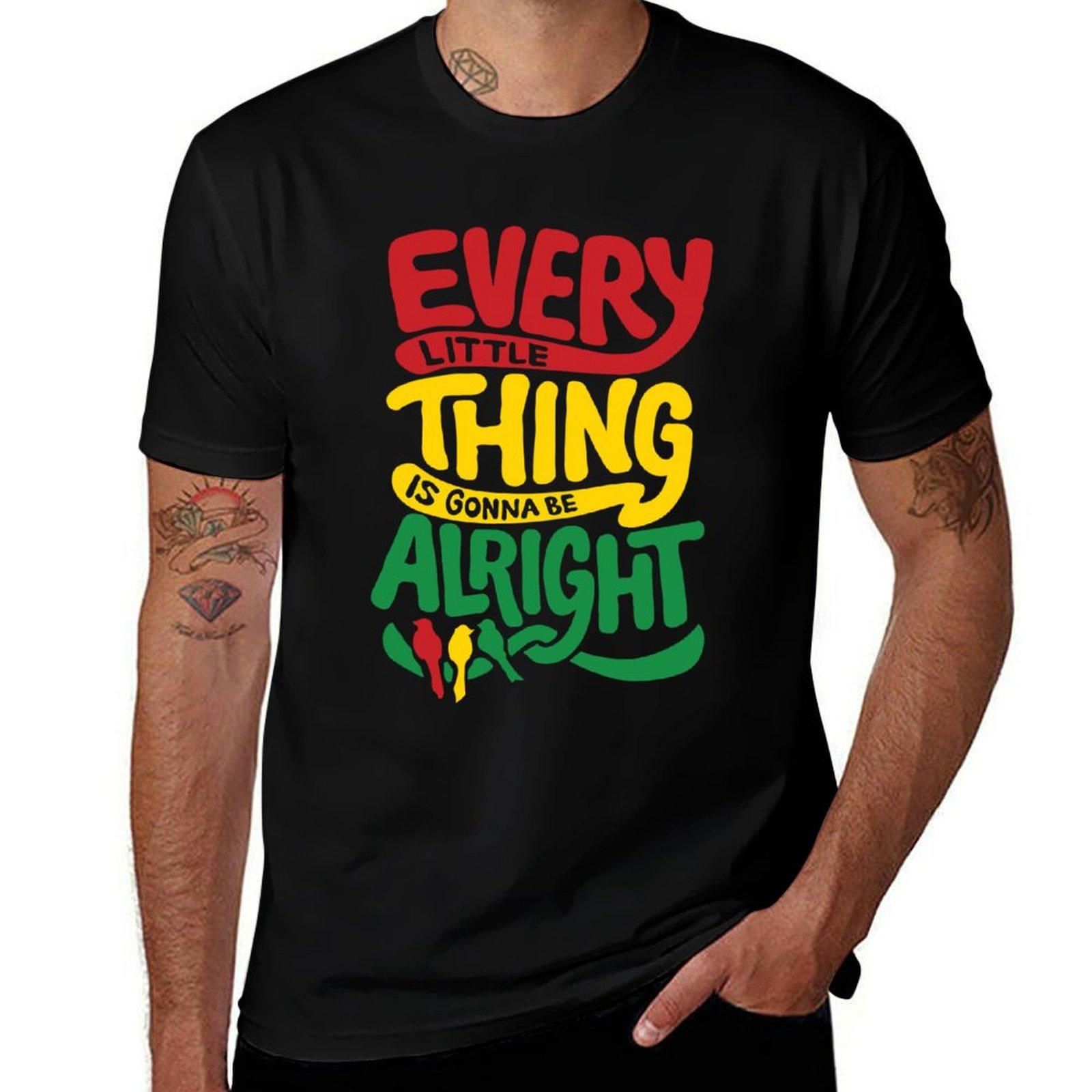 

Every Little Thing is Gonna Be Alright Bird Three Birds Singing T-Shirt For Men Women T-Shirt vintage workout shirts for men M