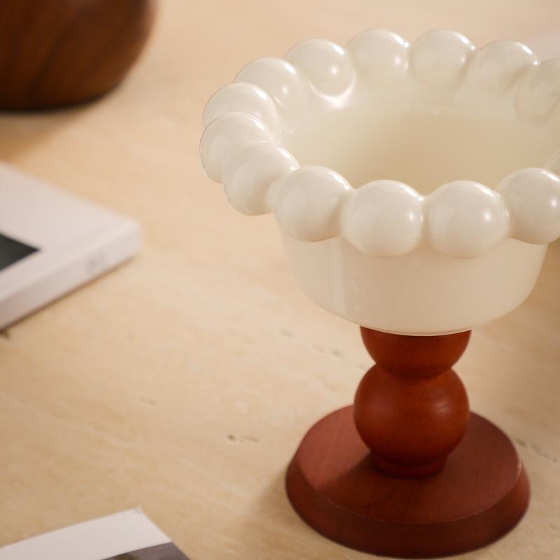 Ins Estetický Pohár na Zmrzlinu Kreativní Keramická Dezertní Miska Jogurtový Puding Pohár na Vysoké Nožce pro Domov